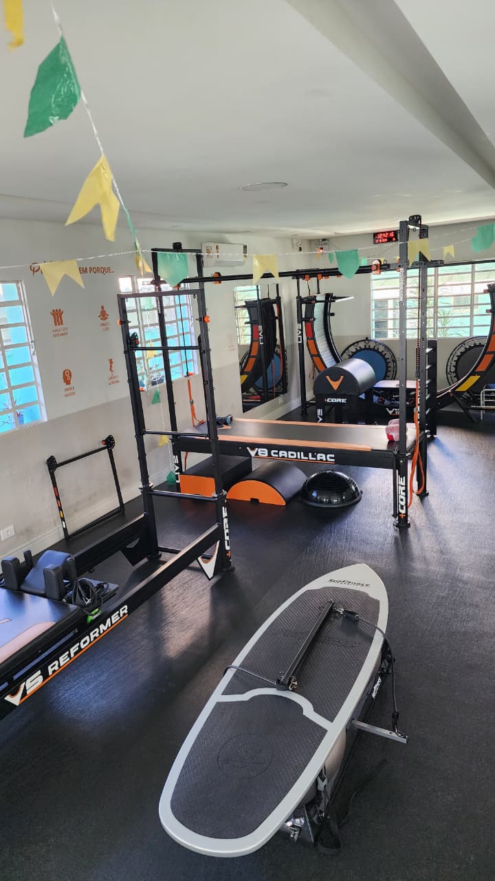 Vista geral do studio de Pilates